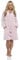 Daisy Dreamer Womens Zip Through Hooded Fleece Robe Lounger Dressing Gown Bath Robes Loungewear (Pink Stripe, S)