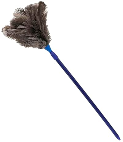 Tradineur - Plumero Extensible Premium con Plumas de Avestruz más largas - Extensible de 58 a 103 cm Limpiar Zonas Altas o Fuera de tu Alcance.