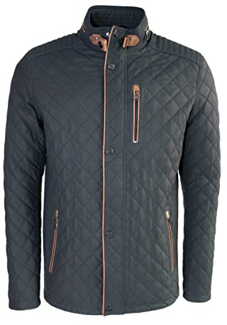 Lolus Gesteppte Herren Premium Lang Lederjacke in Sakko Länge aus weichem Lammnappa Leder - Apollo