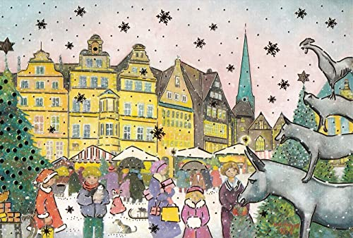 Weihnachtskarte Bremen Nostalgie Weihnachten Grußkarten Kunstkarte