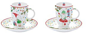 Easy Life COFFRET 2 TASSES A CAFE 5CL EN PORCELAINE FINE
