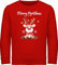 Sweatshirt Kinder Pullover für Jungen Mädchen - Weihnachten - Merry Christmas süßes Rentier | Rudolph Elch Rudolf - 152 (12/13 Jahre) - Rot - rentierpullover weihnachtssweatshirt