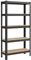 SONGMICS Estantería Pesada de 5 Niveles, Estantería de Acero, Montaje sin Herramientas, para Instrumentos, Garaje, Almacén, Trastero, Carga de 650 kg, 30 x 75 x 150 cm, Negro GLR030B21