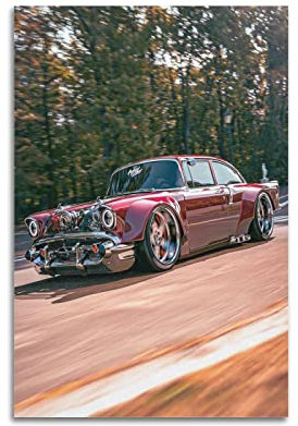 KWID American Muscle Car Poster 1957 Chevy Tri-five Poster Dekorative Malerei Leinwand Wandposter und Kunstbild Druck Moderne Familie Schlafzimmer Dekor Poster 30 x 45 cm
