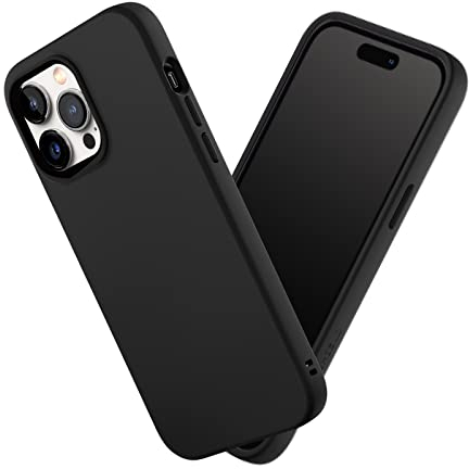RhinoShield Case kompatibel mit [iPhone 14 Pro Max] | SolidSuit - Stoßdämpfende & schlanke Schutzhülle mit Premium Finish - 3.5 Meter Fallschutz - Klassik Schwarz
