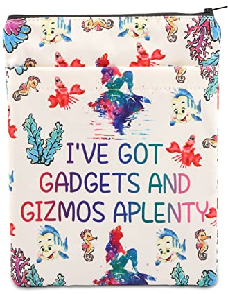 PLITI Mermaid Book Sleeve Fairy Tales Inspired Gift Beach Lover Gift I've Got Gadgets and Gizmos Aplenty Beach Book Cover (Gizmos Aplenty BS)