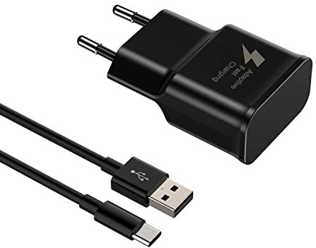 Cargador USB de 15W, Cargador rápido Cable USB C de 2m para Samsung Galaxy M13, A13 5g, A14 5G, A53, A52, A51, Galaxy S22 S21 S21FE S21+S20 S20 Ultra, S10, S8, S9, Note20, Note10, Note9, Note8