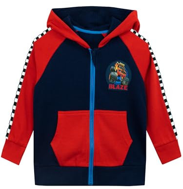 Blaze Boys' Red Hooded Sweatshirt | 3-4 Years | Monster Truck Hoodie