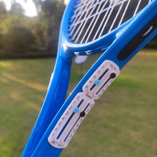 FUMELPRO Punktehalter für Tennisschläger und Padel, leicht montierbar, kleine Punkteplatte, um Punkte zu halten. Zahlen mit Laser geschnitzt, mit starkem Klebstoff verbunden, ohne herunterzufallen,