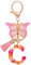 MWOOT Resin Letter Keychains Initiale Porte Clef Lettre C,Initial Alphabet Initial Keyring avec Papillon Pendentif,Rose Pétales Feuille D'or Key Ring pour Femmes Portefeuilles Sac à Main Charme(C)