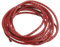 PATIKIL 2m Cordon en Cuir Tressé Rond, 3mm Corde Ronde Tressée en Cuir Véritable Pliée pour Artisanat Fabrication de Bijoux Colliers Bracelets Bricolage, Rouge