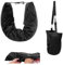 Risipu Stuffable Travel Pillow for Airplane, Soft Plush Neck Pillow Stuff with Clothes, Travel Essentials for Going Out by Car or Plane
