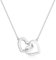 Y Z Personalised Engraved Interlocking Double Hearts Crystal Edge Necklace UK Handmade with Gift Box and Card. Birthday Gift for Mother Daughter, Grandmother Sister Bestie