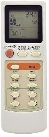 TALENTEC Home | Mando a Distancia de Reemplazo para Aire Acondicionado Mitsubishi, Firstline, Hitachi, Coventry | Modelos: MSD-09NV, AR848, E02448426 | No Universal | 8 m Alcance | Blanco