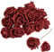 sourcing map 50pcs Glitters Roses Artificial Flower, Fake Roses with Stems Foam Real Touch Faux Roses for Wedding Party Office Shower Home Decoration, Red