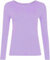 FASHION MY LOVE Women Ladies Long Sleeve Round Neck Plain Top Stretchy Casual Summer T-Shirts Basic Slim fit Tee Tops UK Plus Size 8-26 Lilac