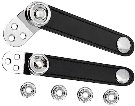 VICASKY 2St akkordeon balg gürtel extansion tape ledergurt Akkordeon-Bassbalggurte Austausch des Balgriemens Schnallengürtel Gurte für Musikinstrumente Akkordeonriemen tauschen Stahl Black