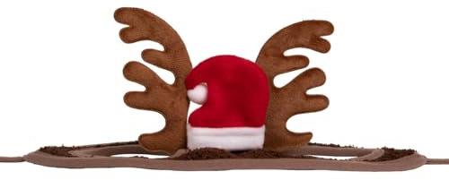 ARBO-INOX Weihnachtsmütze mit Rentiergeweih für Pferde Weihnachtsaccessoire (Pony)