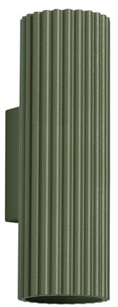 SOLLUX lighting Wandleuchte Innen Wandlampe Aluminium 1 Flammig 6,5 x 8,5 x 20 cm Karbon Olivgrün