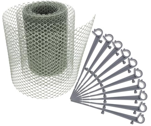 Housoutil Mesh Gutter Cover Leaf Guard Drainage Mesh Protection Net for Rain Gutter Wide Easy to Cut and Install