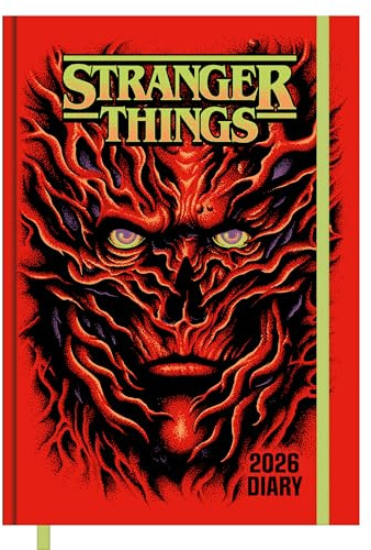 Pyramid International - STRANGER THINGS 2026 – Buchkalender A5 (15×21 cm) mit wöchentlichen Motiven von Eleven, Mike, Dustin & Lucas, Planer für Schule, Uni, Büro & Netflix-Fans