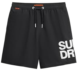 Superdry Herren Sportswear 43,2 cm Badeshorts mit Logo