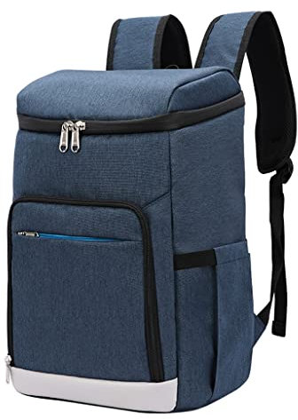 ROUZIHU Mochila de refrigerador de Picnic Adecuado engrosar el refrigerador termoamorial de la Bolsa Termo -Mantenimiento Fresco Aislado térmico(Blue,White,S)