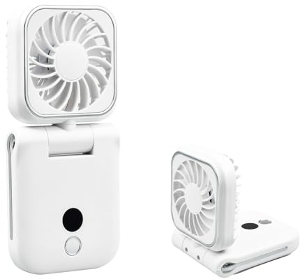 OFFCURVE Mini Ventilateur, Pivotant & Clipable 3-en-1 Ventilateur à Main, sur Bureau ou autour du Cou, Portable Ventilateurs de Poche pour Bureau, Poussette, Extérieur