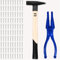 TECK Bildernägel & Schlosserhammer Set & Nagelhalter – 100× 2,0×25 mm Linsenkopf-Nägel verzinkt | Gehärteter Stahl, MADE IN GERMANY, modern & schlicht + 300 g Hammer + Nagelzange