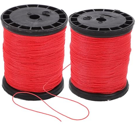 2Rouleaux Ficelle Nylon de Construction Torsadées Durables pour Maçonnerie Bricolage Polyvalente Résistante Aux Intempéries