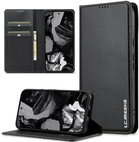 ZHOZEXIN Wallet Case for Google Pixel 8 Pro,PU Leather,Magnetic Closure,Flip Cover with Card Holder,Kickstand Shockproof Protective Phone Case for Pixel 8 Pro(black)