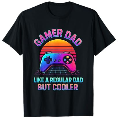 Gamer Dad Fathers Day Video Gaming Daddy Son Vintage T-Shirt