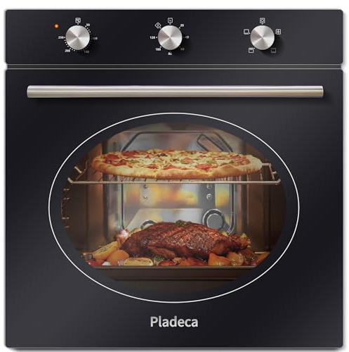 65L Electric Oven, Single Built in Oven 60cm Wide, Knob Control 2200W | wtih 4 Cooking Functions, Timer, Plug and Play 220-240V, Ideal for Home Kitchens