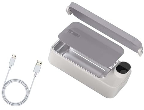Xuanxi Lonchera de acero inoxidable de fácil limpieza, superficies lisas que evitan residuos, incluye función de calefacción para comidas calientes, lonchera fácil de limpiar