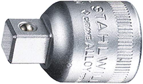 STAHLWILLE 513 13030002 Reduzierstück-Adapter von 1/2“ (12,5 mm) Innenvierkant auf 3/8“ (10,0 mm) Aussenvierkant l Made in Germany