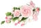 Cake Company Zuckerblumenbouquet Rosen in rosa | Tortendekoration zur Hochzeit und Geburtstagen