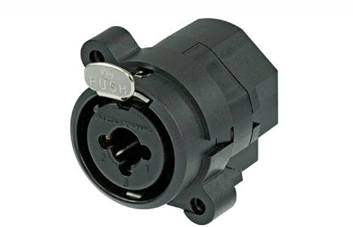 Neutrik NCJ5FI-H XLR Chassis, COMBO-Serie, 3-polig weiblich, Hybrid XLR und 1/4 Zoll Jack, Mono, Leiterplatten, Push-Auslöser