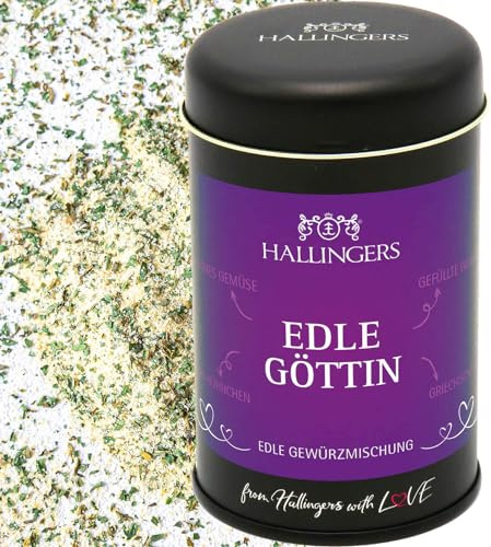 Hallingers Genuss Manufaktur Gewürzmischung Geschenk - Koch-Gewürze in edler Geschenk-Dose BBQ Edle Göttin für Tzatziki, Vorspeisen & Salate, Geschenkidee für Frauen Männer