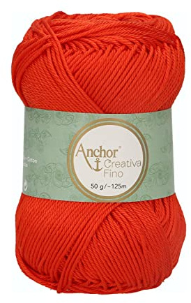ANCHOR Creativa Fino, Thickness: 4, Packaging: 50G, Running Length: 125M 390 Crochet Threads