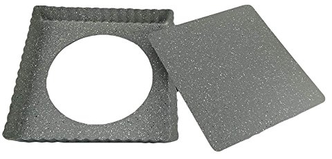 Viscio Trading 176496 Stampo Crostata Quadro, Alluminio, Grigio
