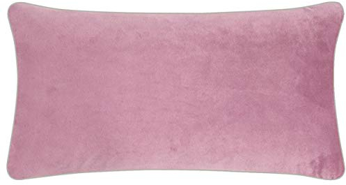 PAD - Elegance - Samt Kissen, Zierkissen, Kissenhülle - 35 x 60 cm - Farbe: Lilac Altrosa - ohne Füllung