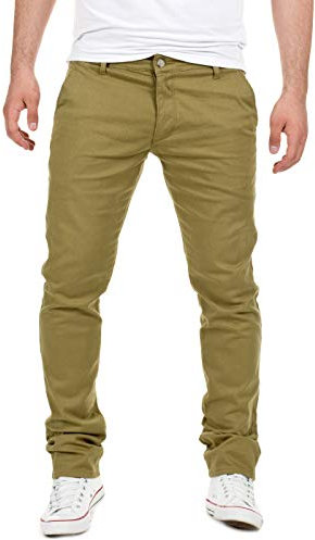 Yazubi Chino Hose Herren Dustin - Männer Chinohose by Yzb Jeans - Baumwoll Chinojeans, Grün (Dusky Green 4R170517), W33/L38