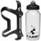 Cube HPA Anodised Side Loading Cage - Black & Icon Bottle - Clear, 500ml / Alloy Lightweight Bicycle Cycling Cycle Bike MTB Mountain Road Water Drink Flask Bidon Bracket Mount Holder HPP Accessories