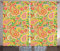 ABAKUHAUS Paisley Rustikaler Gardine, Bunte Weinlese, Schlafzimmer Kräuselband Vorhang mit Schlaufen und Haken, 280 x 245 cm, Gelb Grün