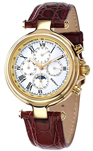 BERNY Automatikuhr Für Männer Mechanische Selbstaufziehende Armbanduhr 3ATM Wasserdicht Multifunktionales Zifferblatt Super Leuchtend Mode Uhren