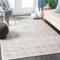 Livabliss Palermo Vintage groß - Orientalischer Wohnzimmer 200x274 cm, Esszimmer, Schlafzimmer - Boho Kurzflor für einfache Pflege - Elfenbein und Grau