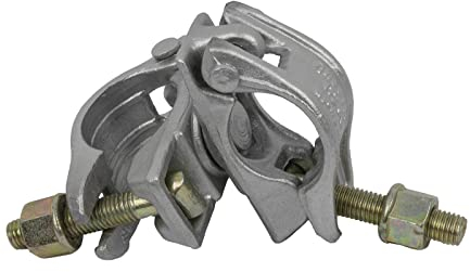 GEZU IMPEX Giunto Girevole 48 x 48 mm Morsetto Zincato a Caldo per Impalcature Raccordo per Tubi di Ponteggio in Acciaio Rotary Coupling