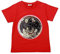 T-Shirt aus Baumwolle für Jungen und Mädchen mit kurzen Ärmeln und magischen Pailletten, 3 – 8 Jahre, rot, 130 cm