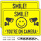 CCTV-Schild, Smile You're On Camera, 29,5 x 20,3 cm, Aluminium, 2 Stück, ideal für Videoüberwachung und verhindert Betreten auf Privatgrundstücken – perfekt für Haus, Geschäft, Hof oder Einfahrt