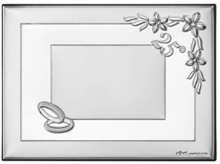 El Faro Placa Flores 25º aniv 13x18 Personalizada Bodas de Plata